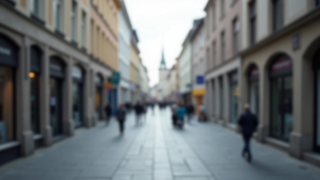 Notfallmodus während Corona-Krise mit verlassenen Straßen und Geschäftsschließungen